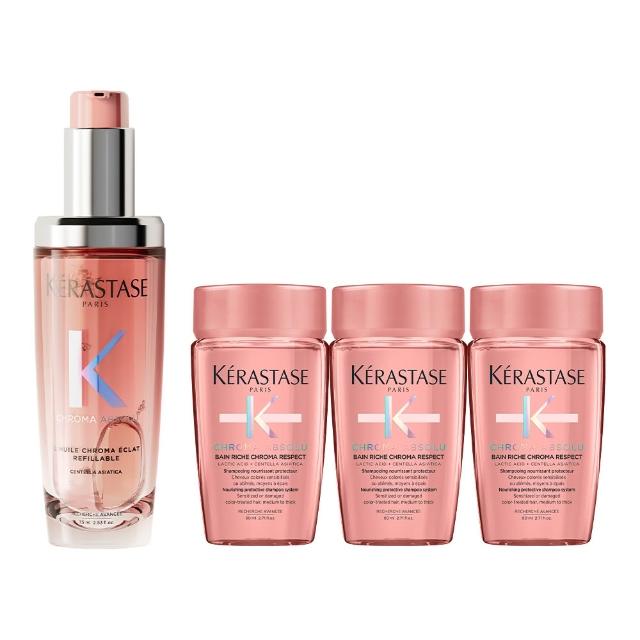 【KERASTASE 巴黎卡詩】恆彩重生水漾光持色露75ml(護色/持色/護髮油)