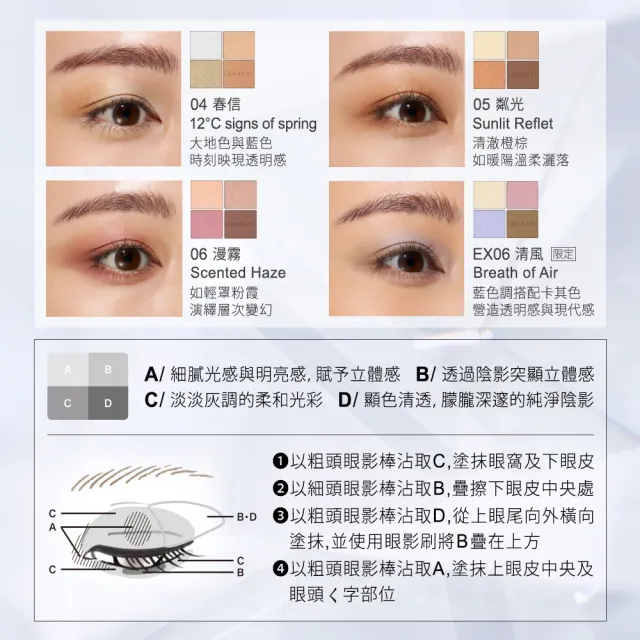 【Kanebo 佳麗寶】LUNASOL 晶巧霓光眼彩盒+光透水唇膏仙女組*(多色任選)