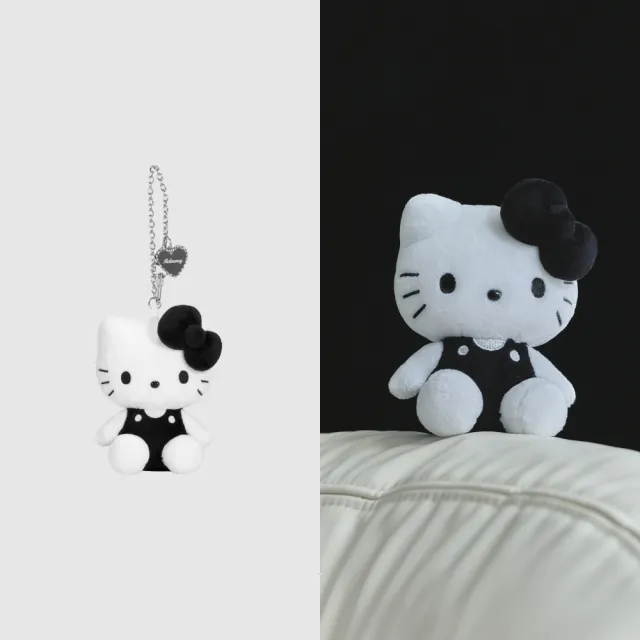 【ROBINMAY】雙11 Hello Kitty坐姿娃娃吊飾(千鳥格系列)(包掛吊飾/三麗鷗聯名系列)