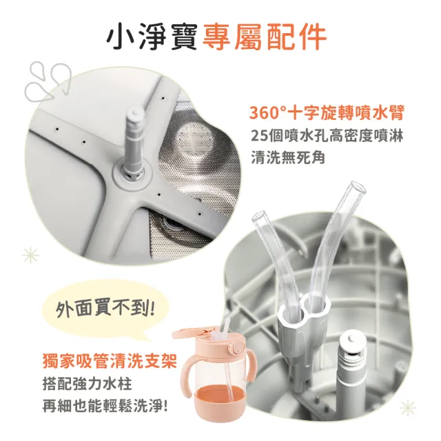 【Celinda 賽寧】小淨寶奶瓶清洗機豪華203全護組(獨立烘乾/蒸氣消毒/無菌保管/母嬰級安全材質/奶瓶消毒鍋)