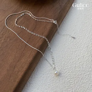 【Gulicc 古莉可】拼接款 簡約珍珠鎖骨鍊 項鍊 (雙11 生日 鎖骨鍊 項鍊 飾品 禮物)