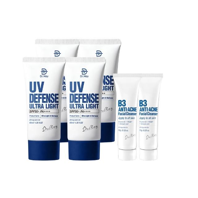 【Dr. May 美博士】專業隔離清爽/潤色防曬乳SPF50+ PA++++ 四入組(40ml 美容課程後可用)