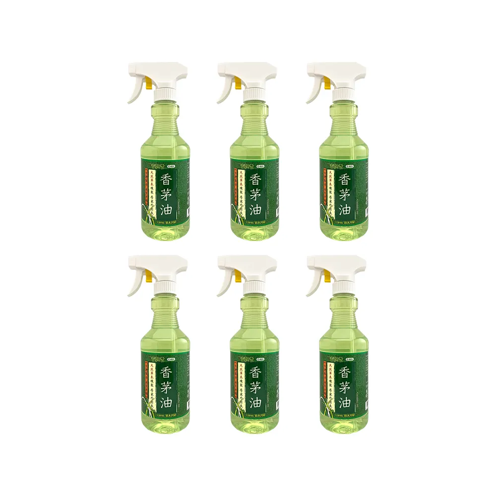 【室翲香】香茅油 天然煉製525ml*6入組 噴槍瓶(香茅油 SGS)