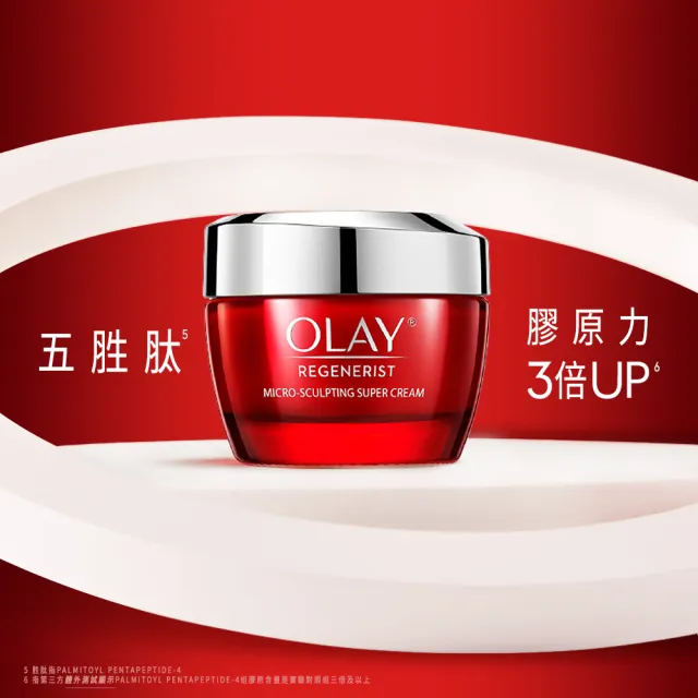 【OLAY 歐蕾】膠原大紅瓶★新生高效緊緻乳霜50g No.1抗老品牌臉部保養(送14gx4)