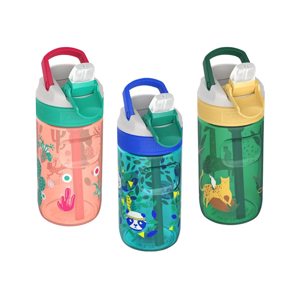 【KAMBUKKA】兒童Tritan吸管瓶400ml(防塵/防漏)