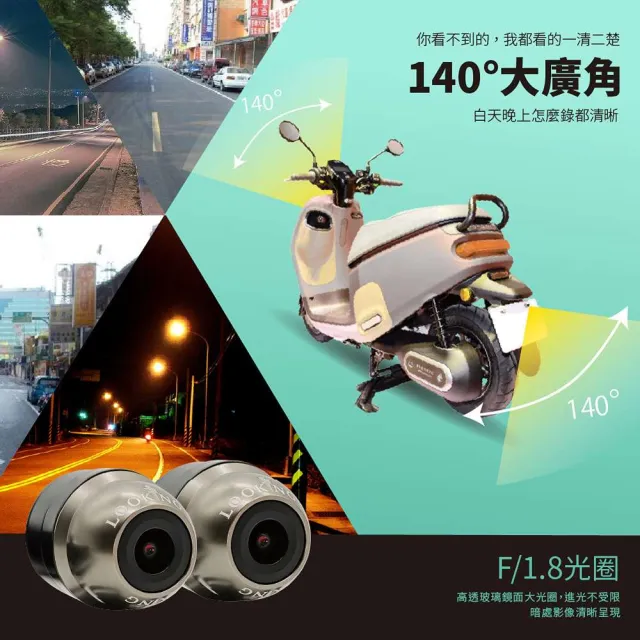 【LOOKING 錄得清】贈32G記憶卡 2025小資首選 HALO 1080X 貓貓機 機車行車記錄器(前後雙錄/油電車通用)