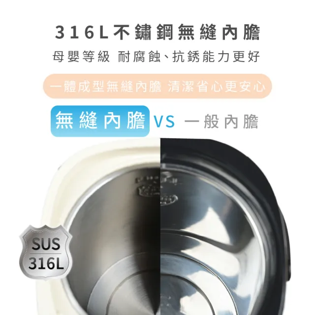 【元山】5.0L 316L不鏽鋼無縫內膽快速降溫熱水瓶 YS-5509AP(彩屏/泡奶調乳)