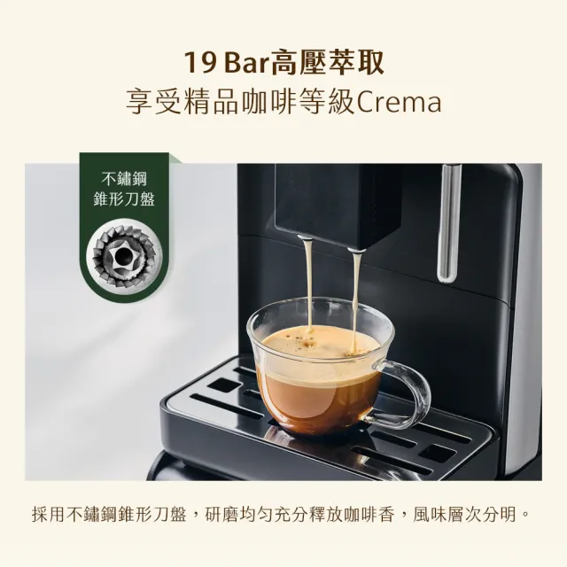 【Cuisinart 美膳雅】全自動雙溫萃取義式咖啡機 EM-550TW