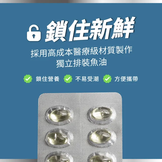 【De Chuang 德創生技】晶亮EPA DHA魚油 頂級純淨魚油 85%Omega-3(60粒/盒 共2盒)