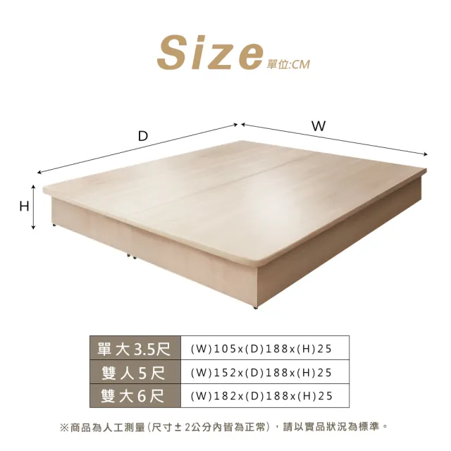 【IHouse】台灣製 強化型雙人5尺內縮全封底/6分木心板床架/床座/雙人床
