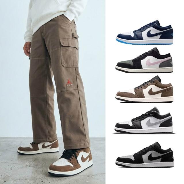 【NIKE 耐吉】運動鞋 休閒鞋 喬丹 低筒 AIR JORDAN 1 LOW 男鞋 藍白黑紅 AJ1 低 多款(553558-040&)