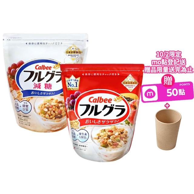 【Calbee 卡樂比】富果樂麥片x6包任選(水果/減糖)