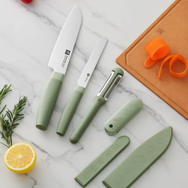 【ZWILLING 德國雙人】Enjoy不沾鍋萬用湯鍋20cm+NOW S多功能刀具3件組(德國雙人牌集團官方直營)