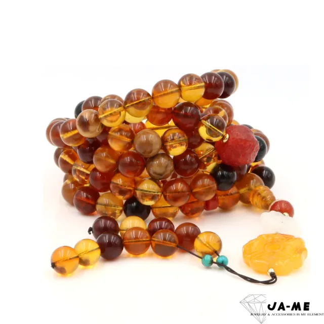 【JA-ME】天然琥珀 緬甸多寶108念珠 8-9mm