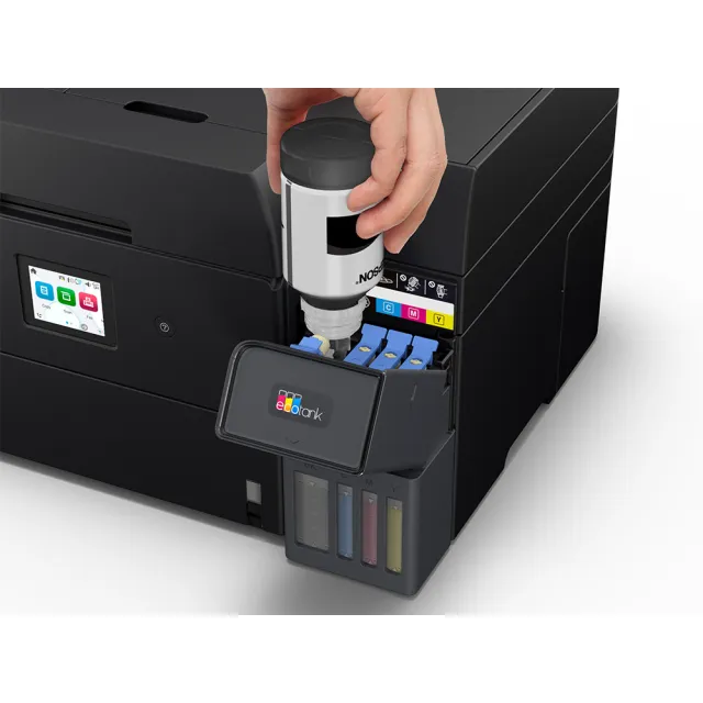 【EPSON】官方直營 搭2組T03Y原廠1黑3彩墨水★L6390 高速雙網傳真智慧遙控連續供墨複合機