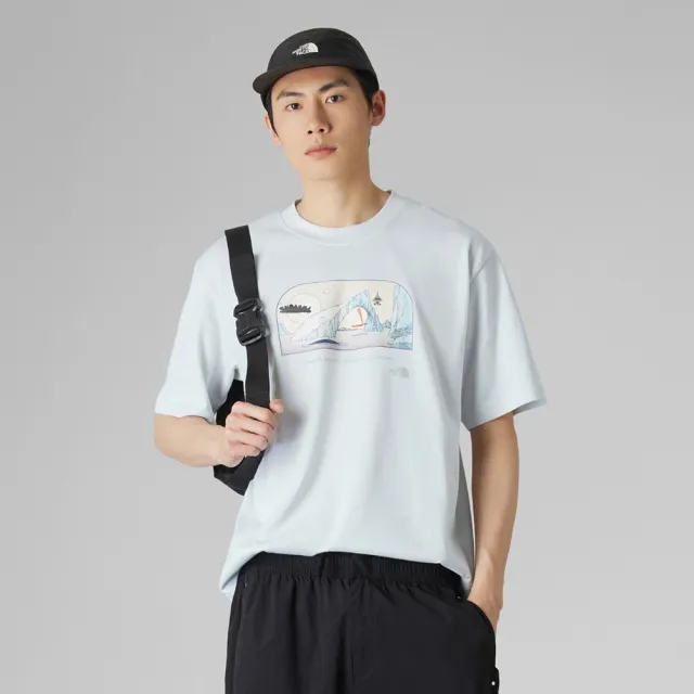 【The North Face】北面UE男款米色胸前印花短袖T恤｜8HFBFNN