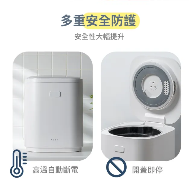 【KUDI 庫迪】4.5L DACO 廚餘機PRO(乾燥處理型 政府補助 除臭 殺菌廚餘機 家用廚餘機)