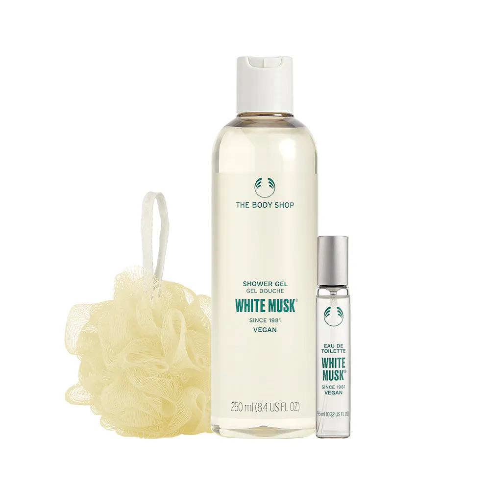 【THE BODY SHOP 美體小舖】麝香隨香沐浴組(沐浴膠250ML+隨身香水9.5ML)