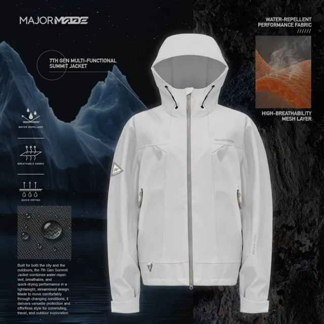 【MAJOR MADE】七代多機能登峰外套-素款(中性款/機能外套/防風外套/保暖外套)