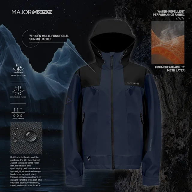 【MAJOR MADE】七代多機能登峰外套(拼接款/機能外套/防風外套/保暖外套)