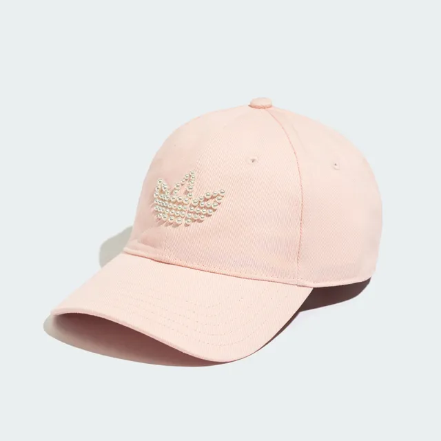 【adidas 愛迪達】Pearlbeads Cap 棒球帽 運動帽 老帽 戶外遮陽 珍珠三葉草 粉紅(KZ0754)