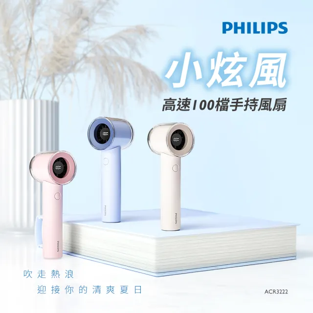 【Philips 飛利浦】石磨烯壁掛暖風機 送100檔手持扇 超值組(AHR3126FX+ACR3222)