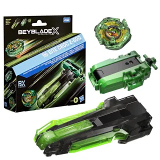 【TAKARA TOMY】戰鬥陀螺X BX-00 綠鱷魚 Bite Croc 含握把射器一組(美版)