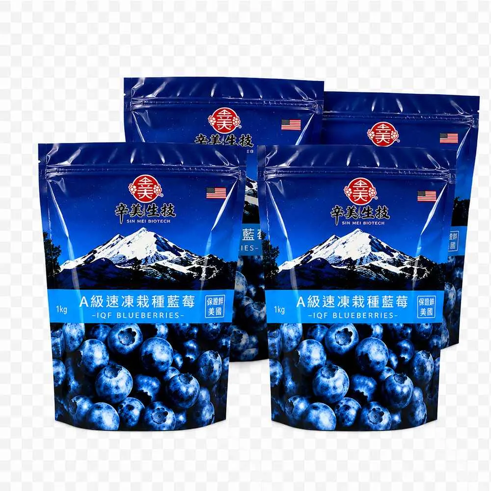 【幸美生技】美國進口鮮凍栽種藍莓4公斤組合(送驗A肝/諾羅/農殘/重金屬 檢驗通過)