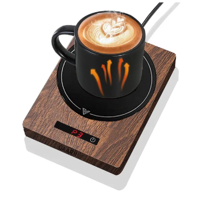 【GAARii】恆溫加熱杯墊 電熱杯墊 保溫杯墊 暖杯墊 200W快速加熱 五段溫控 辦公室桌面加熱器