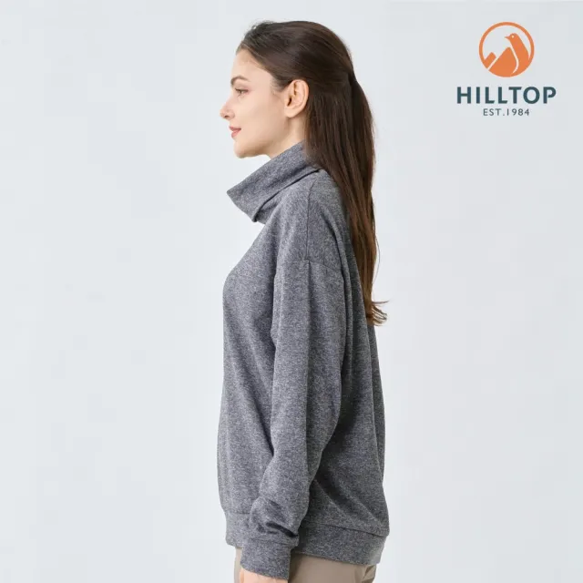 【Hilltop 山頂鳥】ZISOFIT POLYGIENE抗菌吸濕快乾保暖刷毛上衣 女款 黑｜PH51XFO9ECA0