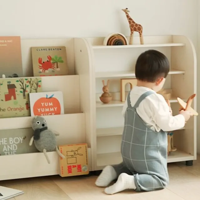 【iloom 怡倫家居】EDDI KIDS 書櫃收納櫃組 書櫃+玩具收納櫃 momo獨家販售(收納櫃  玩具櫃 櫃子 書櫃 書架)