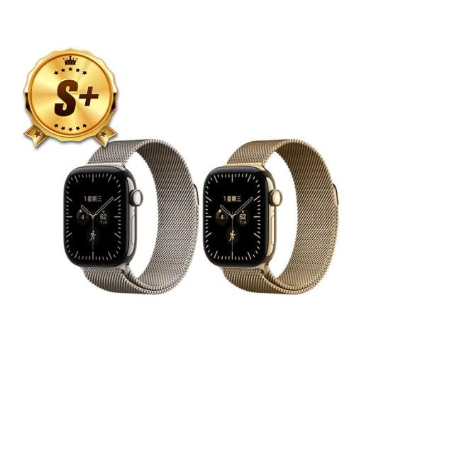 【Apple】S+級福利品 Apple Watch S12 GPS+LTE 46mm(鈦金屬錶殼搭配不鏽鋼米蘭式錶環)