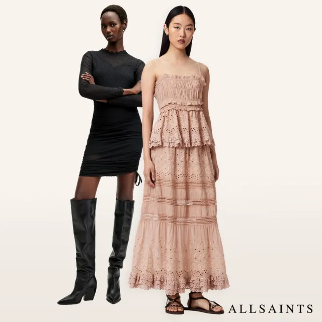 【ALLSAINTS】亮片蕾絲印花洋裝 針織上衣/針織外套/長裙/側背包 (多款任選)