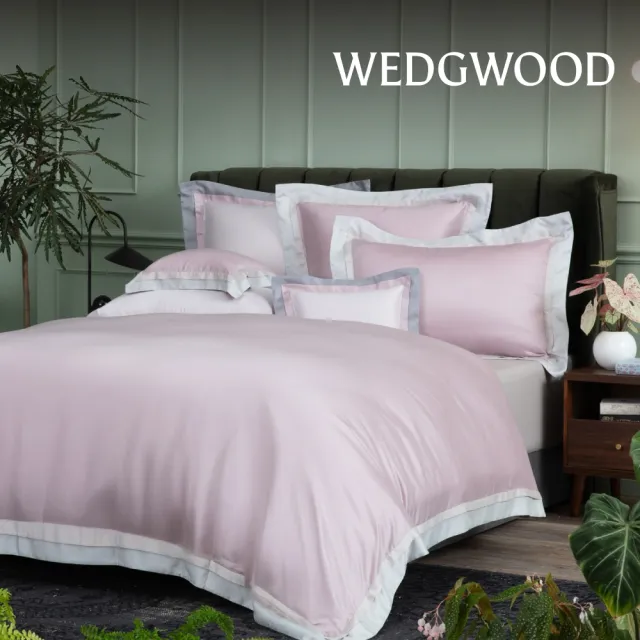 【WEDGWOOD】限時促銷500織100%天絲被套枕套四件組 加大｜艾莉歐任選(百貨款)