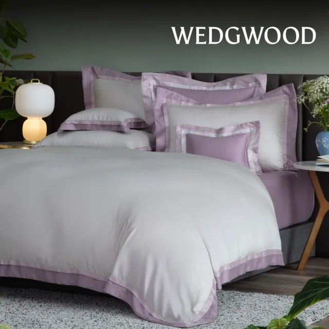 【WEDGWOOD】限時促銷500織100%天絲被套枕套四件組 加大｜艾莉歐任選(百貨款)