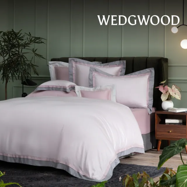 【WEDGWOOD】限時促銷500織100%天絲被套枕套四件組 加大｜艾莉歐任選(百貨款)