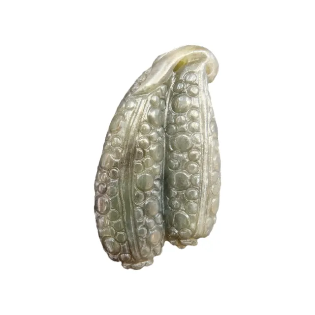【藏古祥館】和田 苦瓜(苦盡甘來) SQE46 (宗教開運 和田玉)