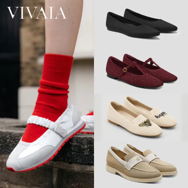 【VIVAIA】樂福鞋/平底鞋/瑪莉珍鞋/女鞋/漁網鞋