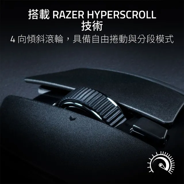 【Razer 雷蛇】巴塞利斯蛇 Basilisk V4 HyperSpeed 速度版 無線電競滑鼠 - 黑色 (RZ01-05680100-R3M1)