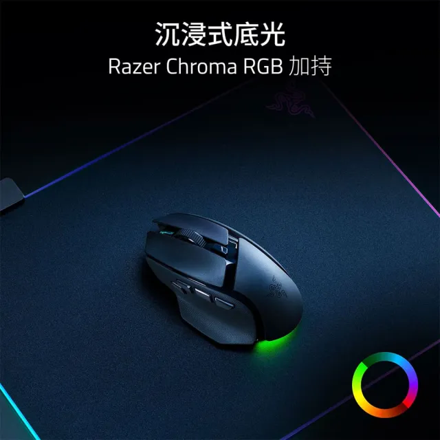 【Razer 雷蛇】巴塞利斯蛇 Basilisk V4 HyperSpeed 速度版 無線電競滑鼠 - 黑色 (RZ01-05680100-R3M1)