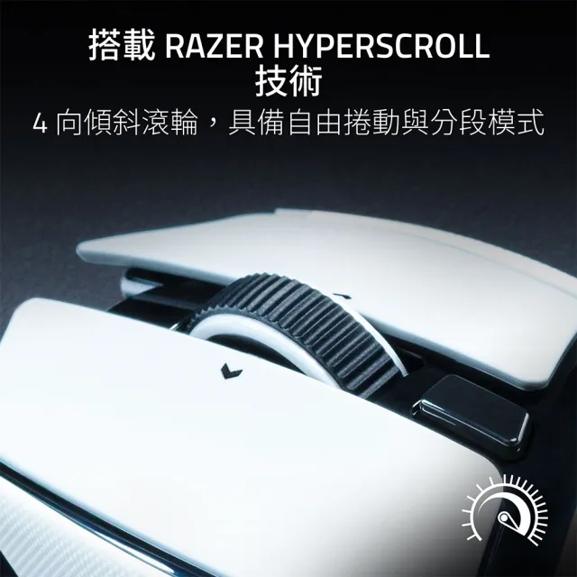 【Razer 雷蛇】巴塞利斯蛇 Basilisk V4 HyperSpeed 速度版 無線電競滑鼠 - 白色 (RZ01-05680200-R3M1)