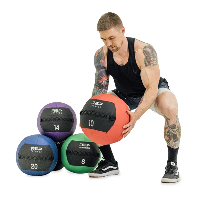 【REP】健身藥球30lb(約13.6KG) 核心、重量訓練