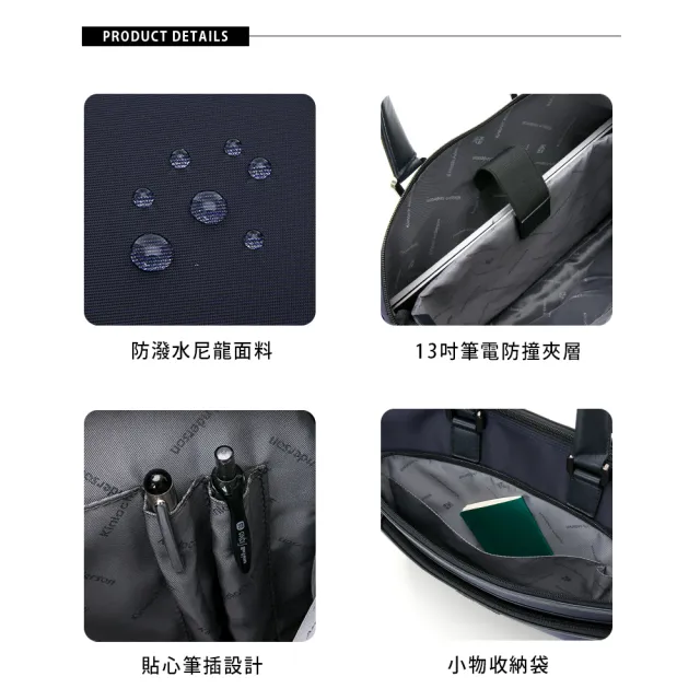 【金安德森】Gene商務公事包(恣意藍)