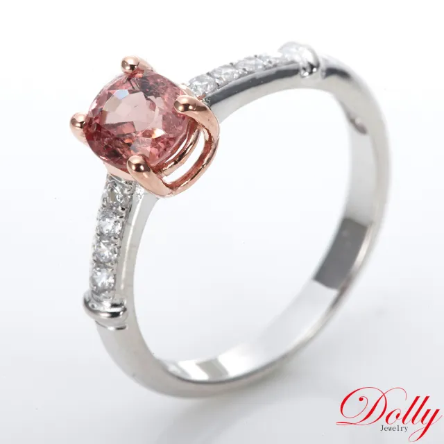 【DOLLY】天然 蓮花尖晶石1克拉鑽石戒指-020 高級訂製珠寶 浪漫質感 奢華送禮