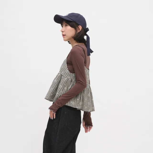 【plain-me】SAAKO 雙面 拼接 背心 疊穿 女上衣 2WAY雙面穿拼接細褶背心_SAA0135-262