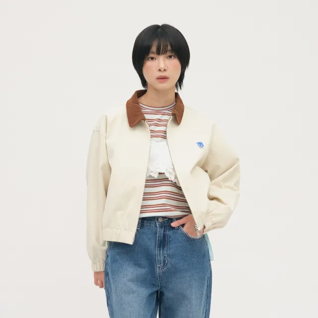【plain-me】小P社長 拼接 外套 教練外套 女生外套 小P社長拼接領斜紋教練外套_PPW1102-262
