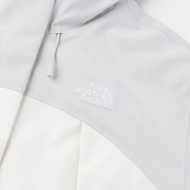 【The North Face】北面女款白色DRYVENT防水連帽衝鋒衣｜8J6XTBH