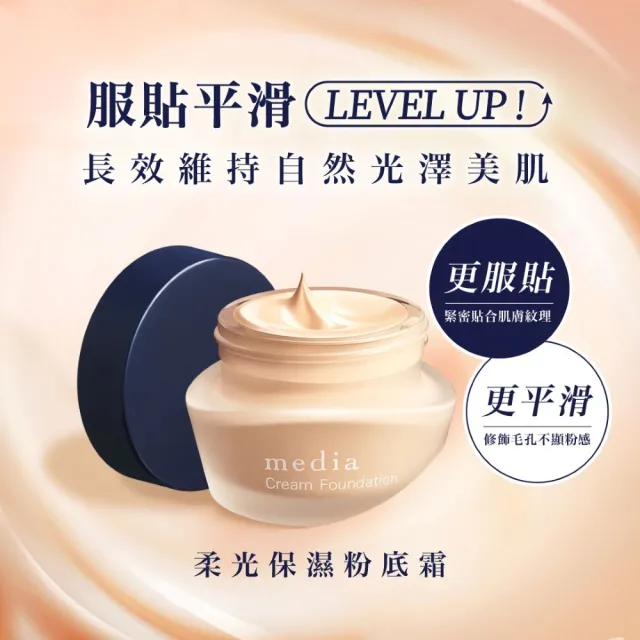 【media 媚點】新品上市-柔光保濕粉底霜3入組