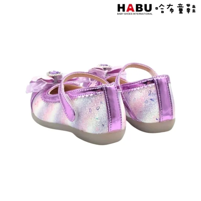 【HABU 哈布童鞋】公主燈鞋 公主鞋 娃娃鞋 燈鞋 水晶燈鞋 LED燈鞋-夢幻紫羅蘭 2346-PR