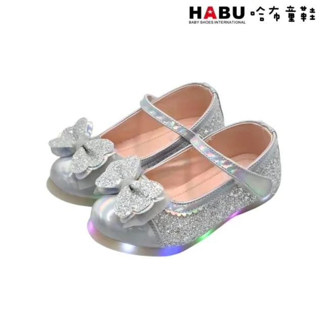 【HABU 哈布童鞋】公主燈鞋 公主鞋 娃娃鞋 燈鞋 水晶燈鞋 LED燈鞋-璀璨銀河 2352-SV